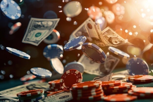 Mobile phone displaying live casino dashboard